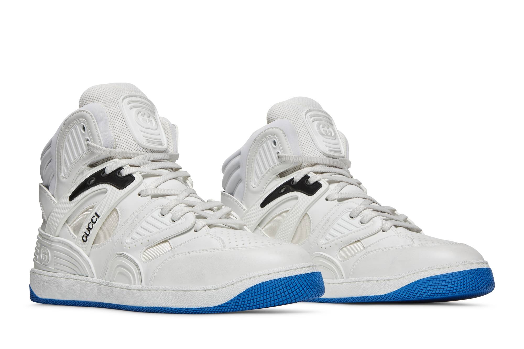 Gucci Basket High Sneaker 'White Blue' - 8