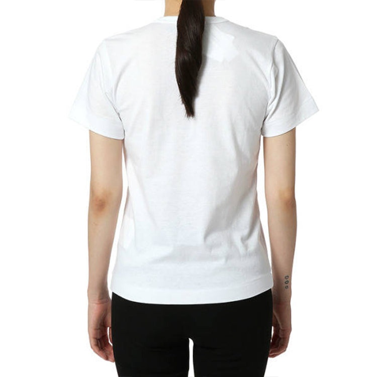 (WMNS) COMME des GARCONS PLAY Colored Heart Tee 'White Pink' AZ-T105-051-4 - 4