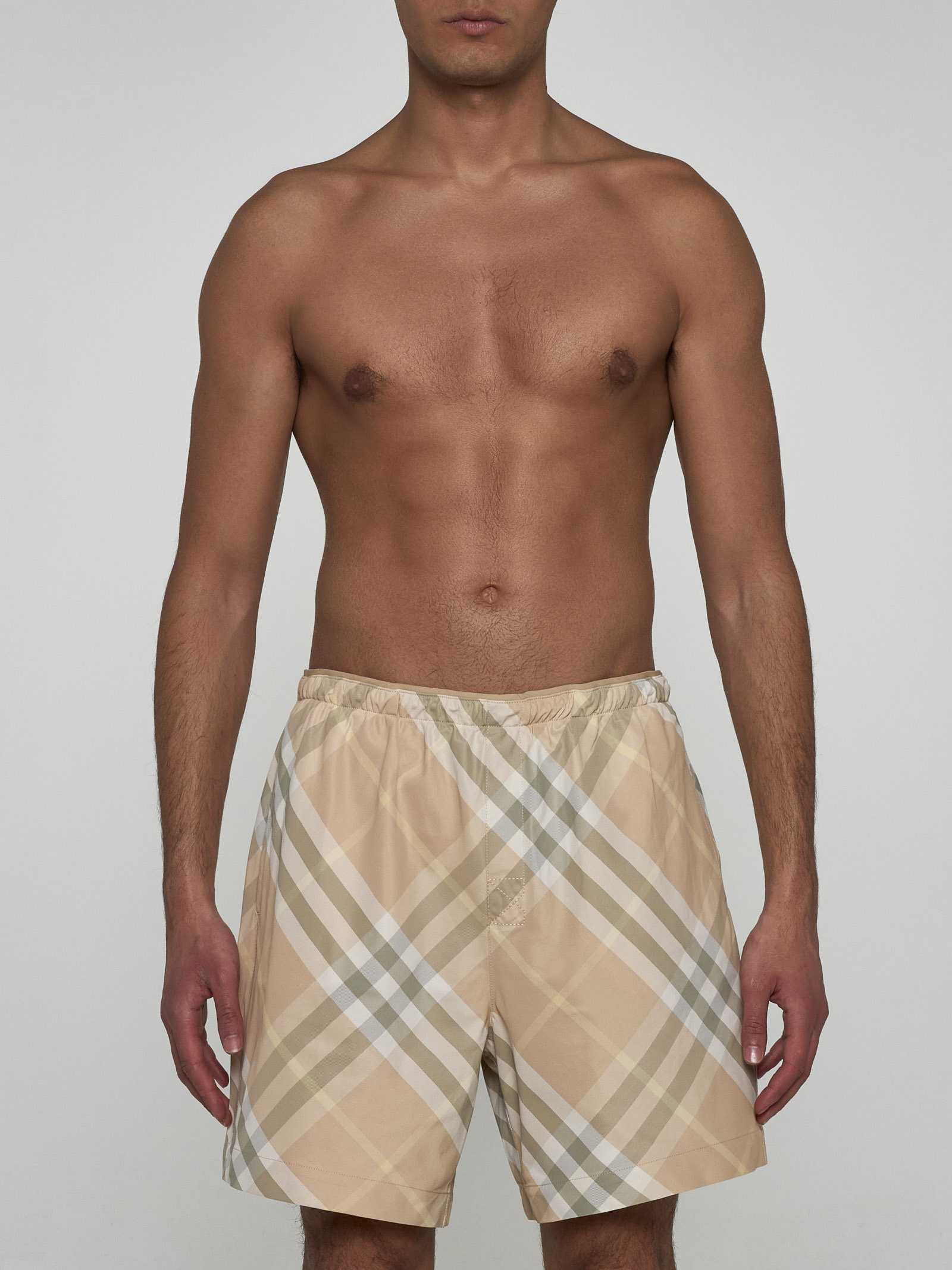 Check print swim shorts - 2