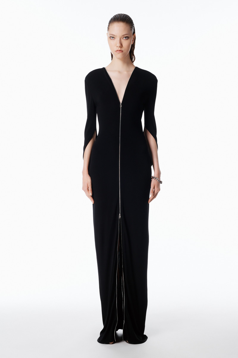 Alexander Wang Zippered Sleeve Maxi Dress in Jersey outlook