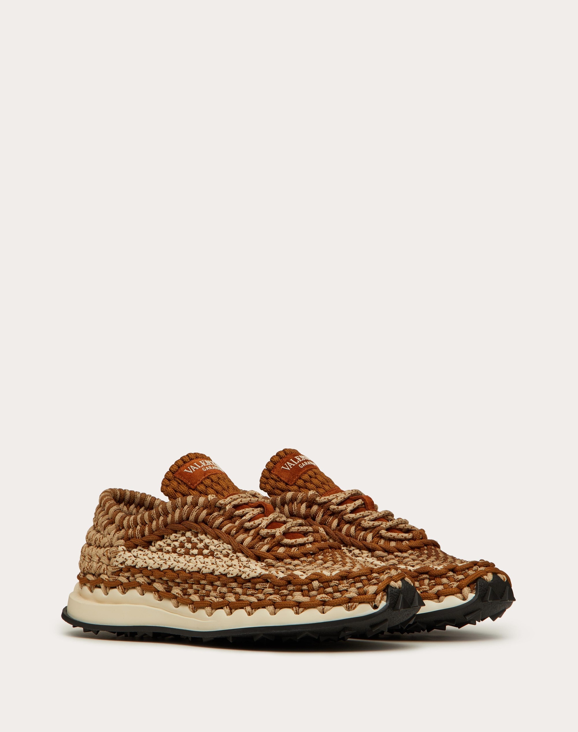 VALENTINO GARAVANI CROCHET SNEAKER IN FABRIC - 2