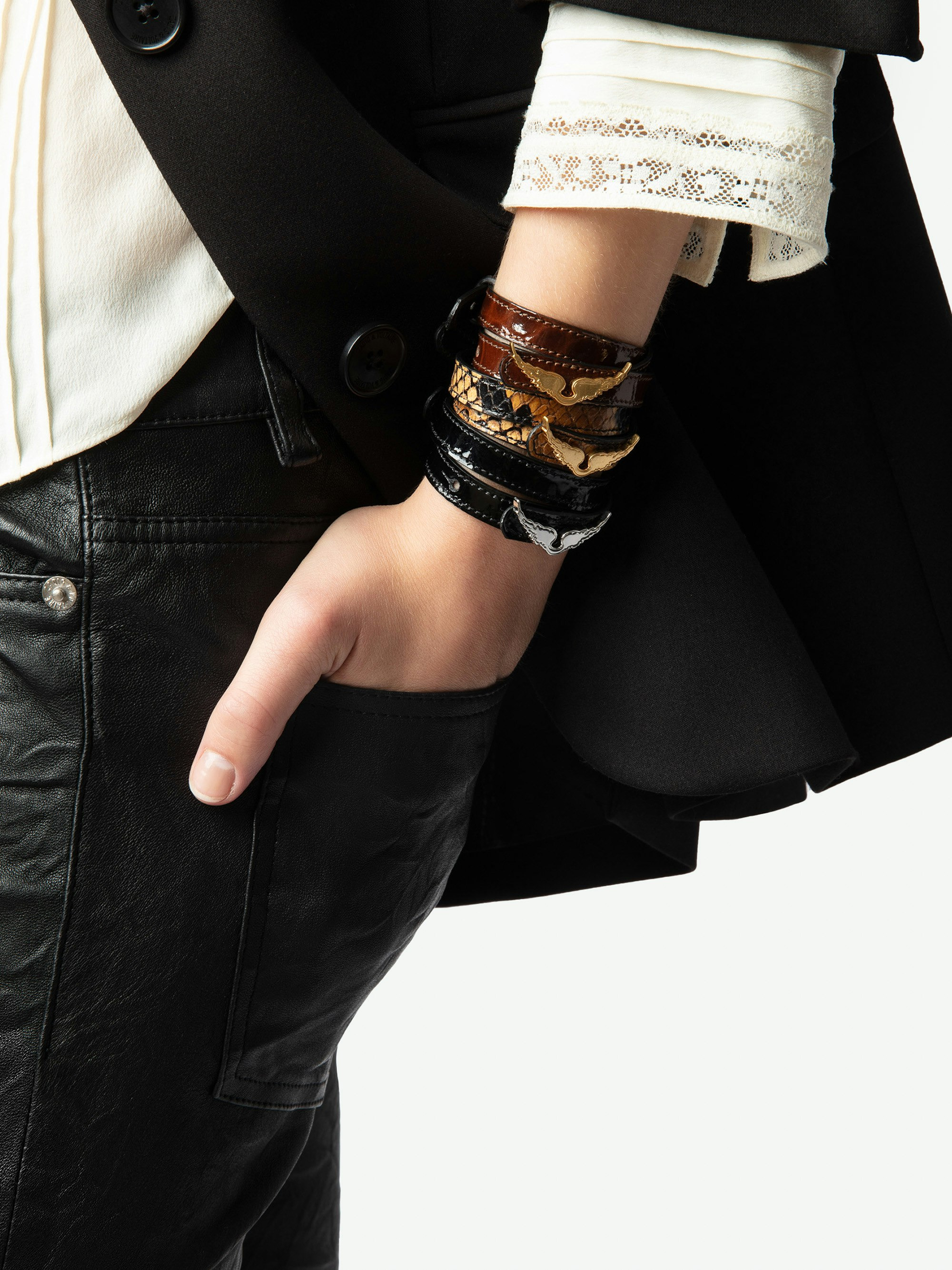 Rock Leather Bracelet - 4