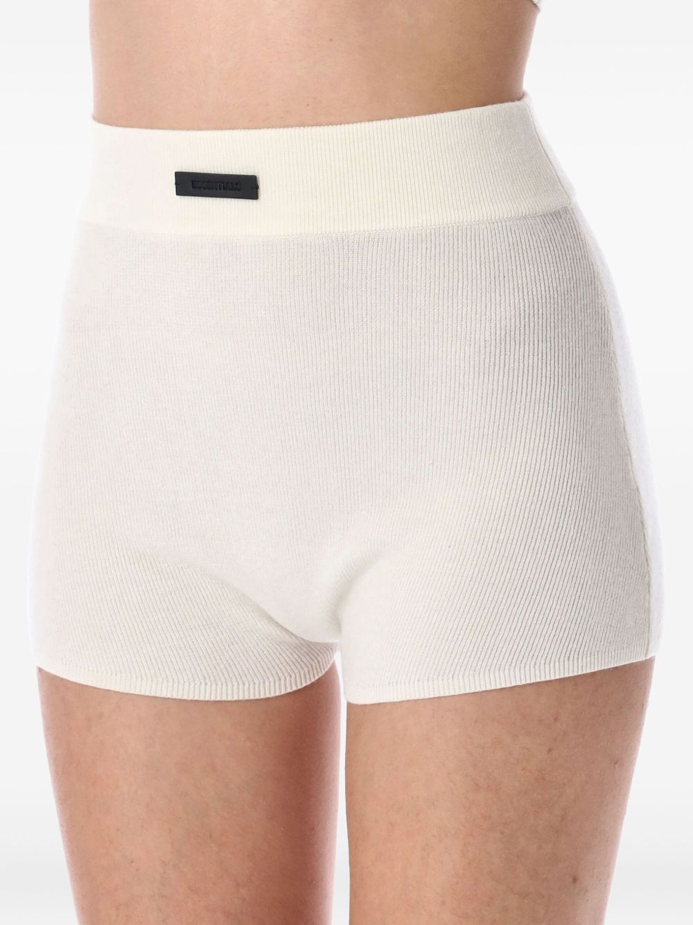 logo-patch ribbed biker shorts - 3