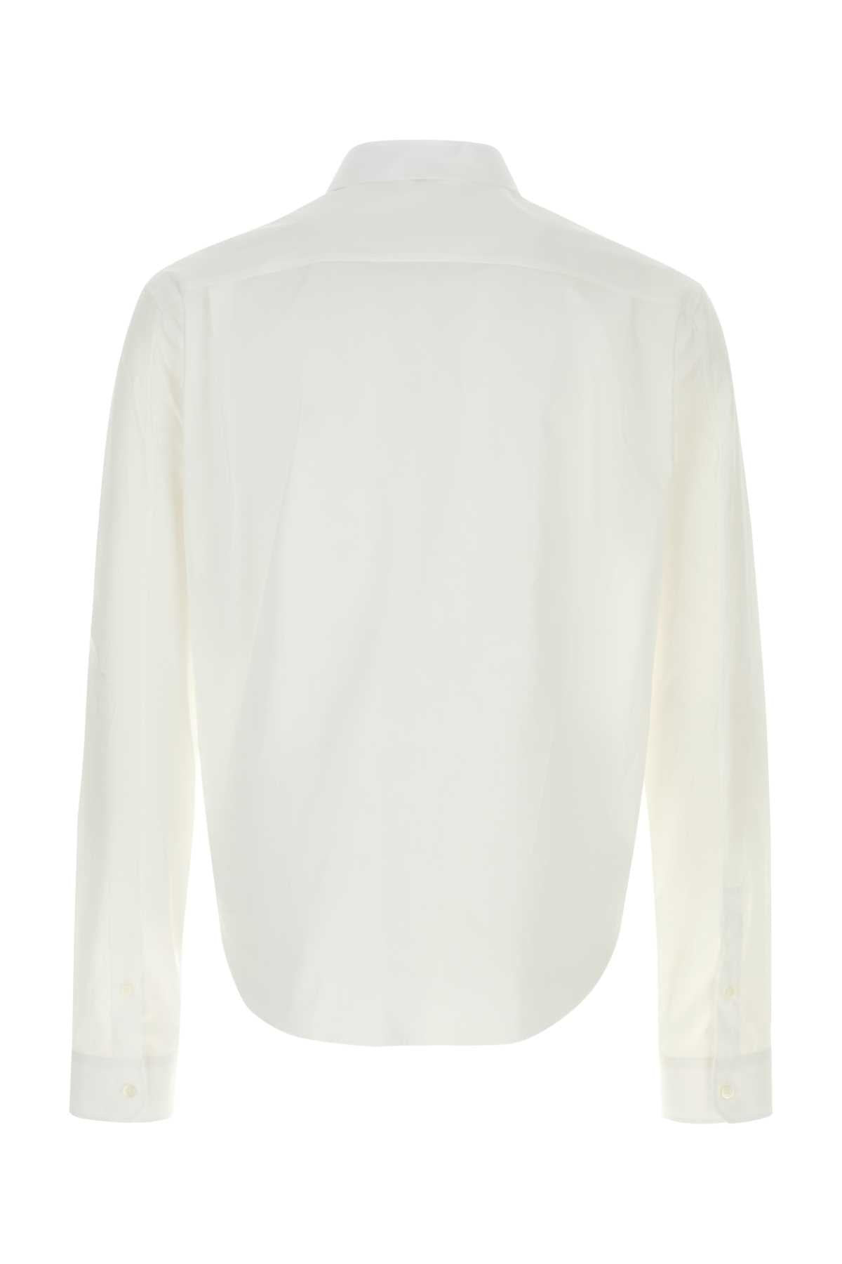 Loewe Men White Poplin Shirt - 2