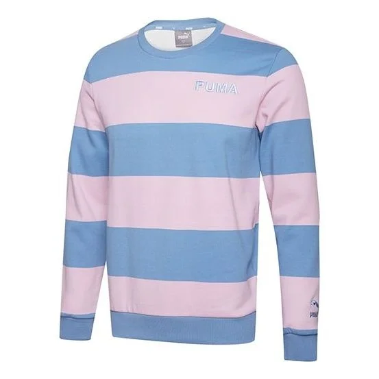 PUMA Letter Logo Embroidery Printing Round-Neck Sweatshirt Blue 584320-13 - 1