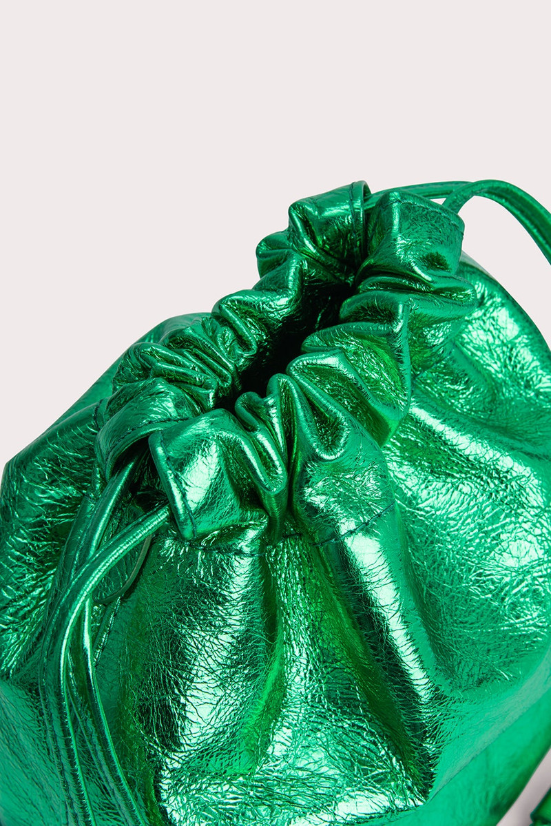 Mons Clover Green Metallic Leather 4