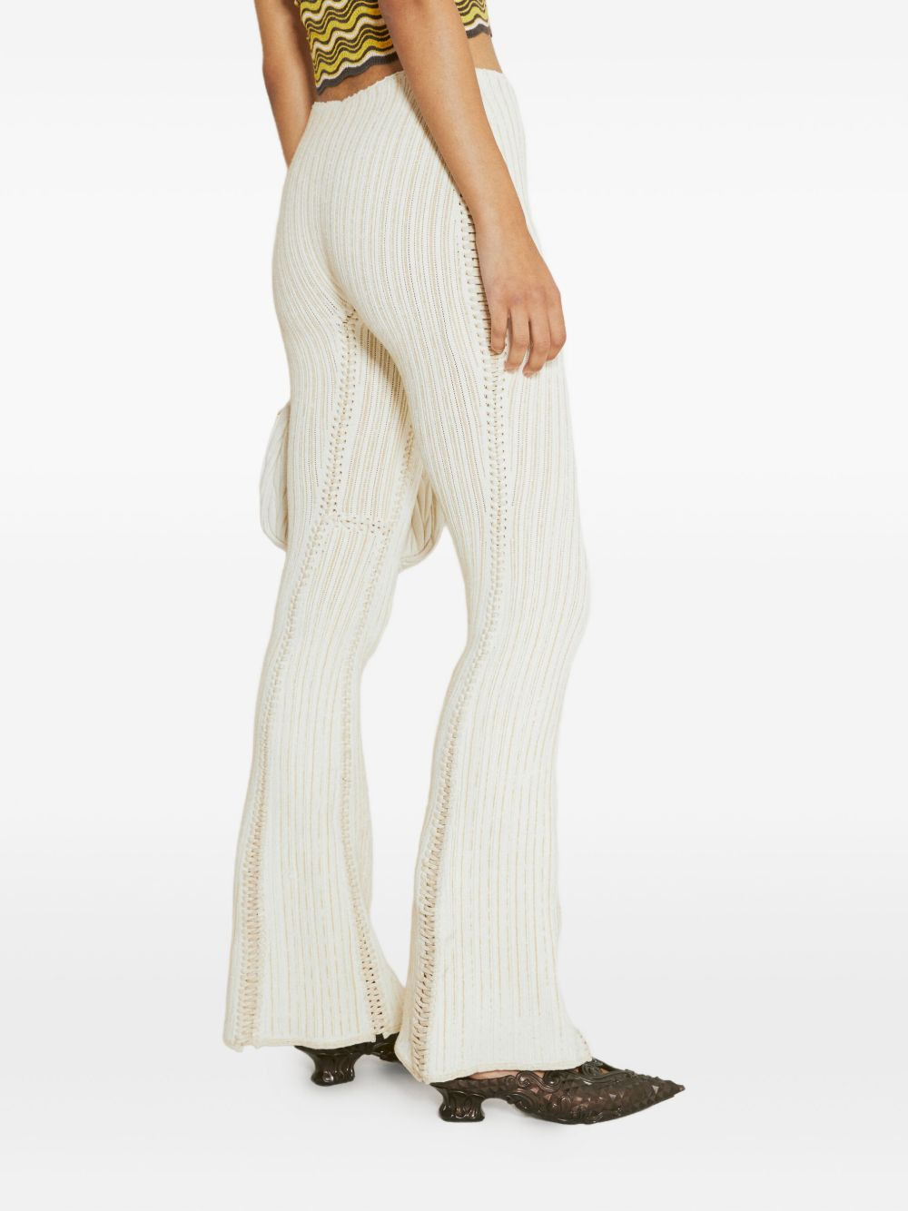 ribbed embellished trousers - 3
