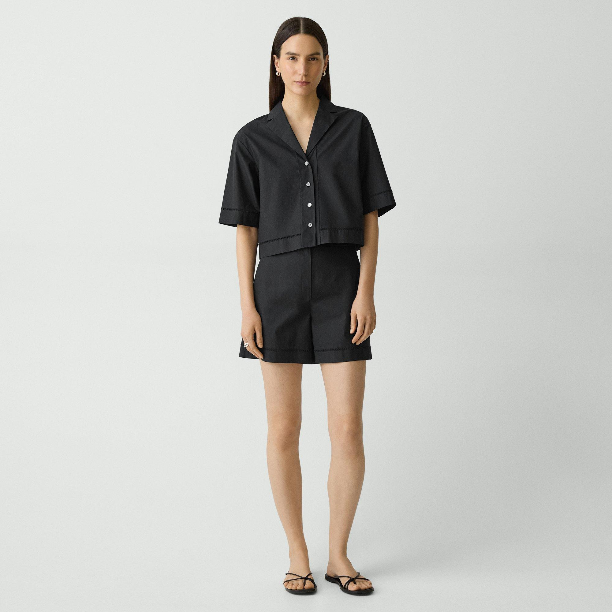 Eyelet Short in City Poplin - 3