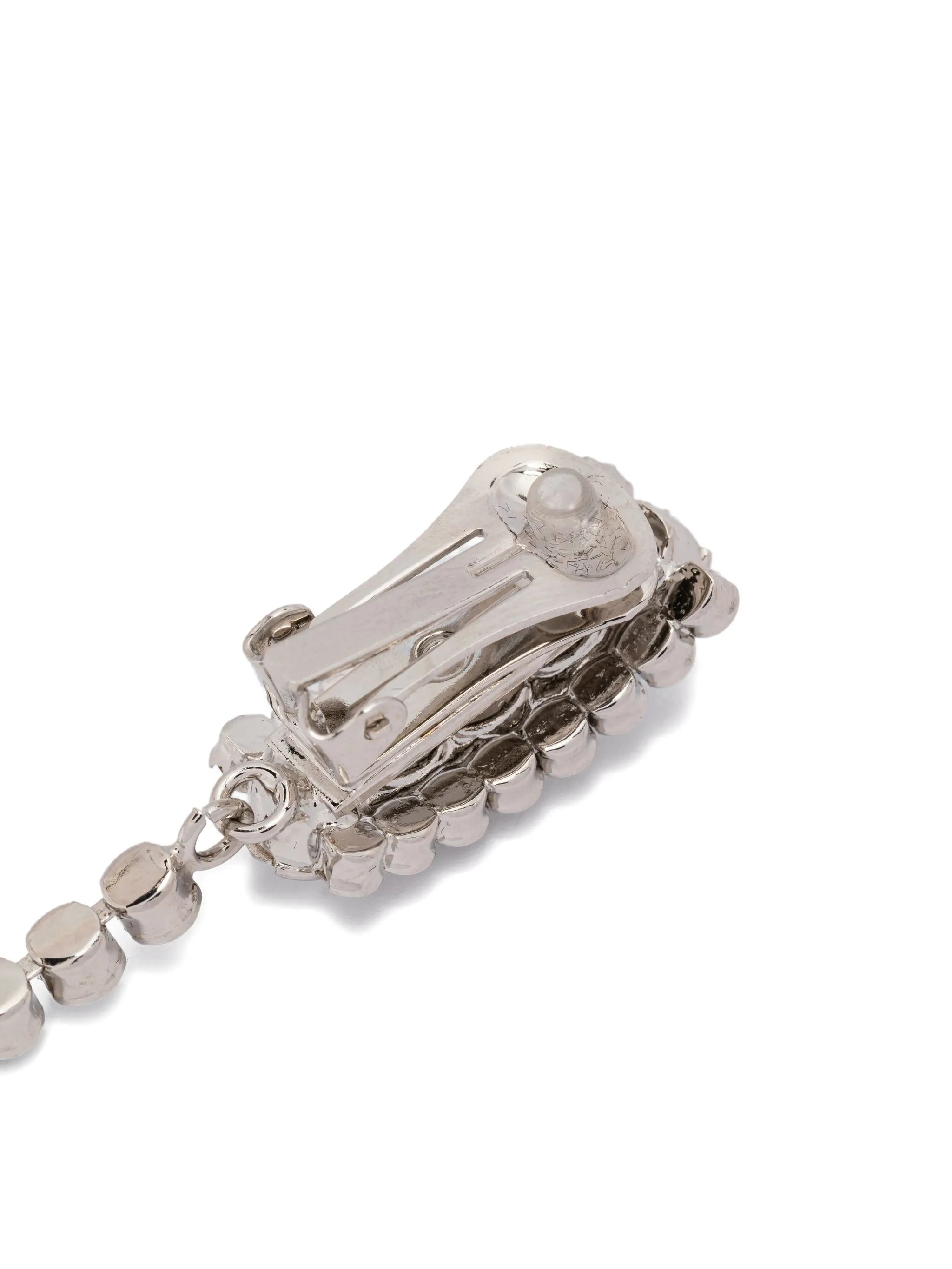 crystal-embellished drop earring - 3