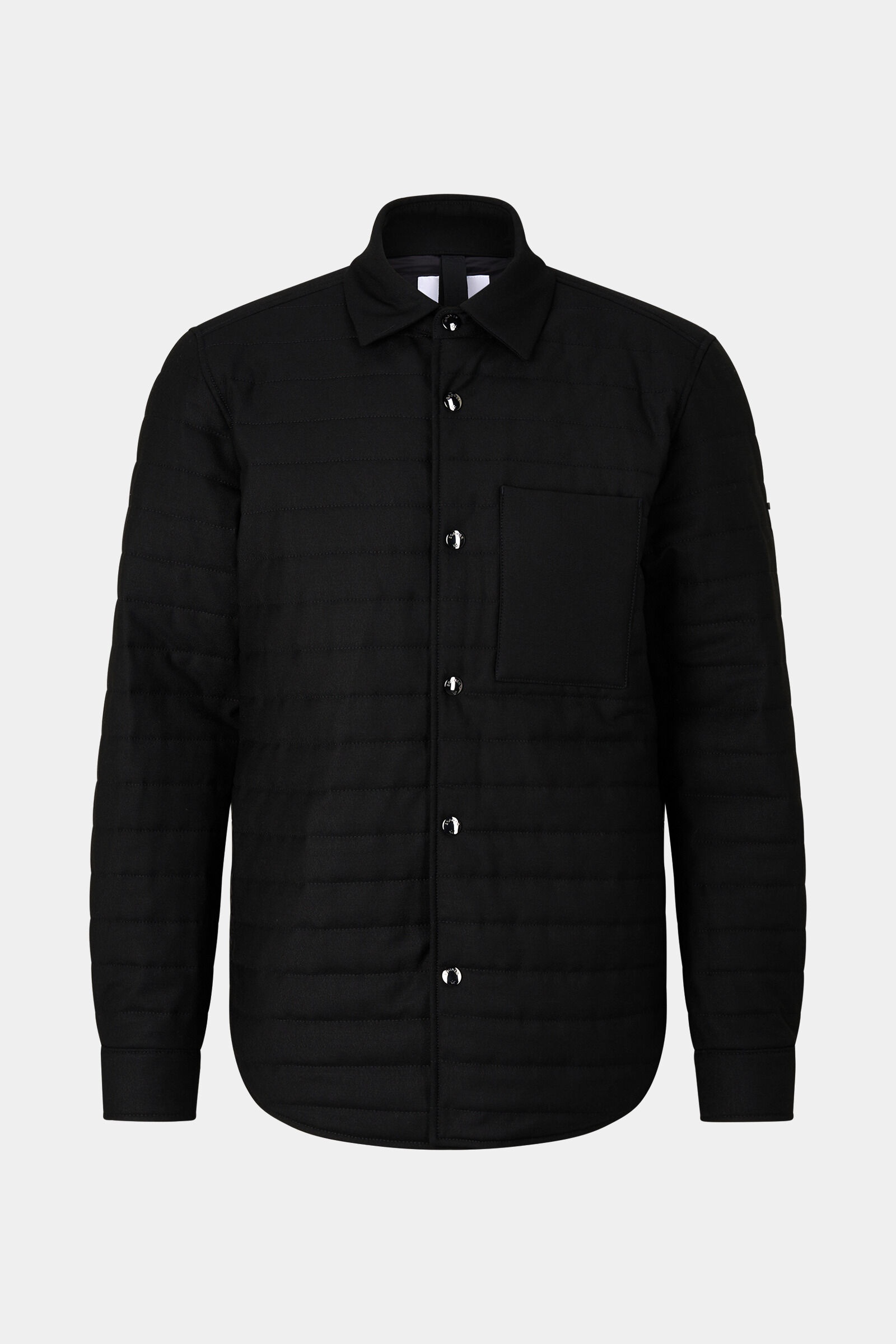 Olli quilted overshirt in Black - 1