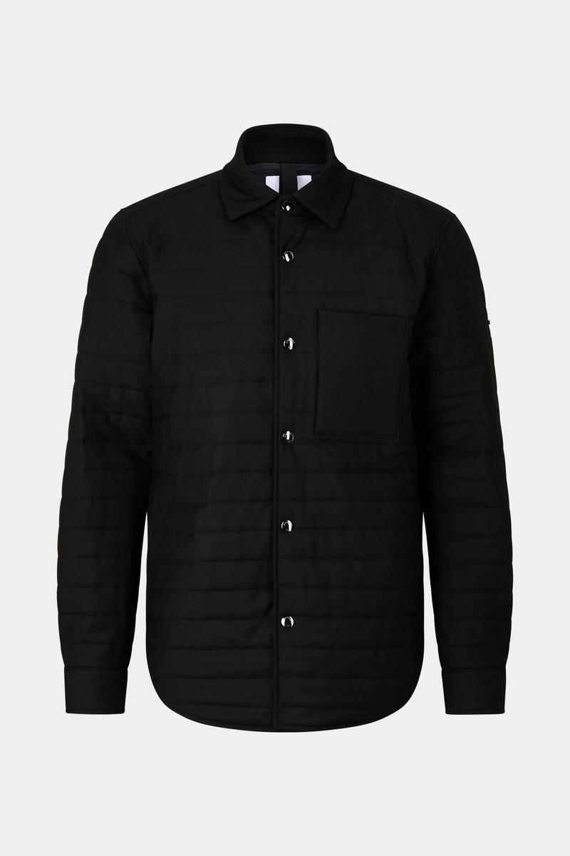 Olli quilted overshirt in Black 1