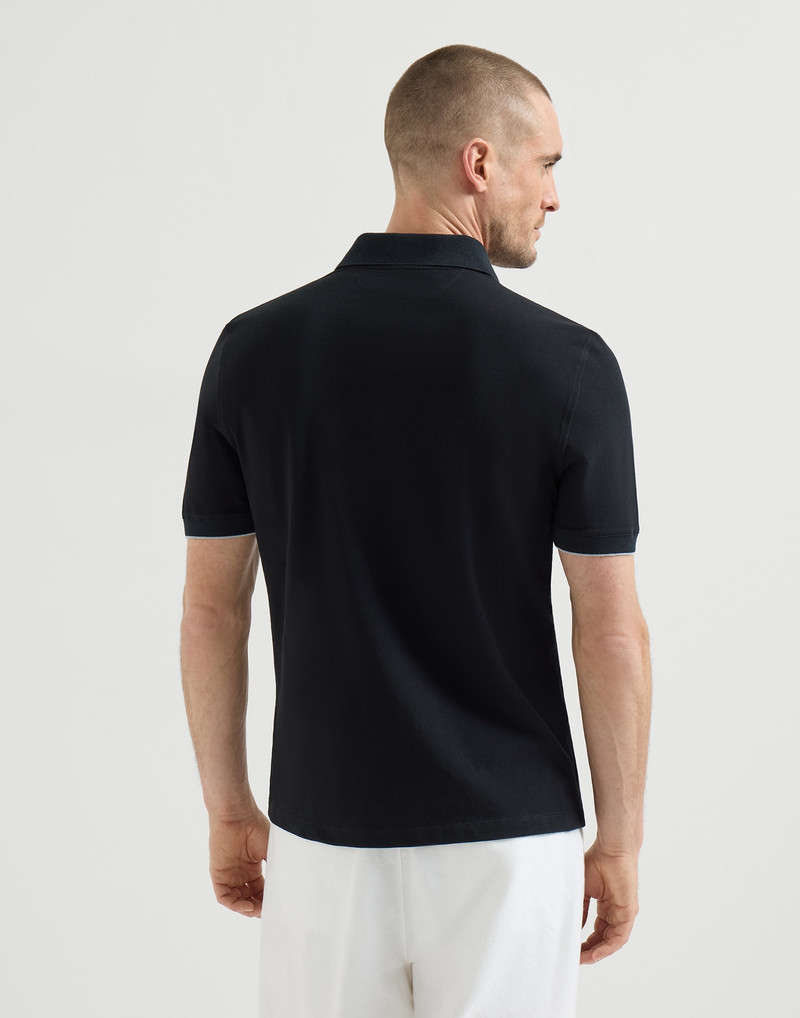 Cotton piqué polo shirt with logo 3