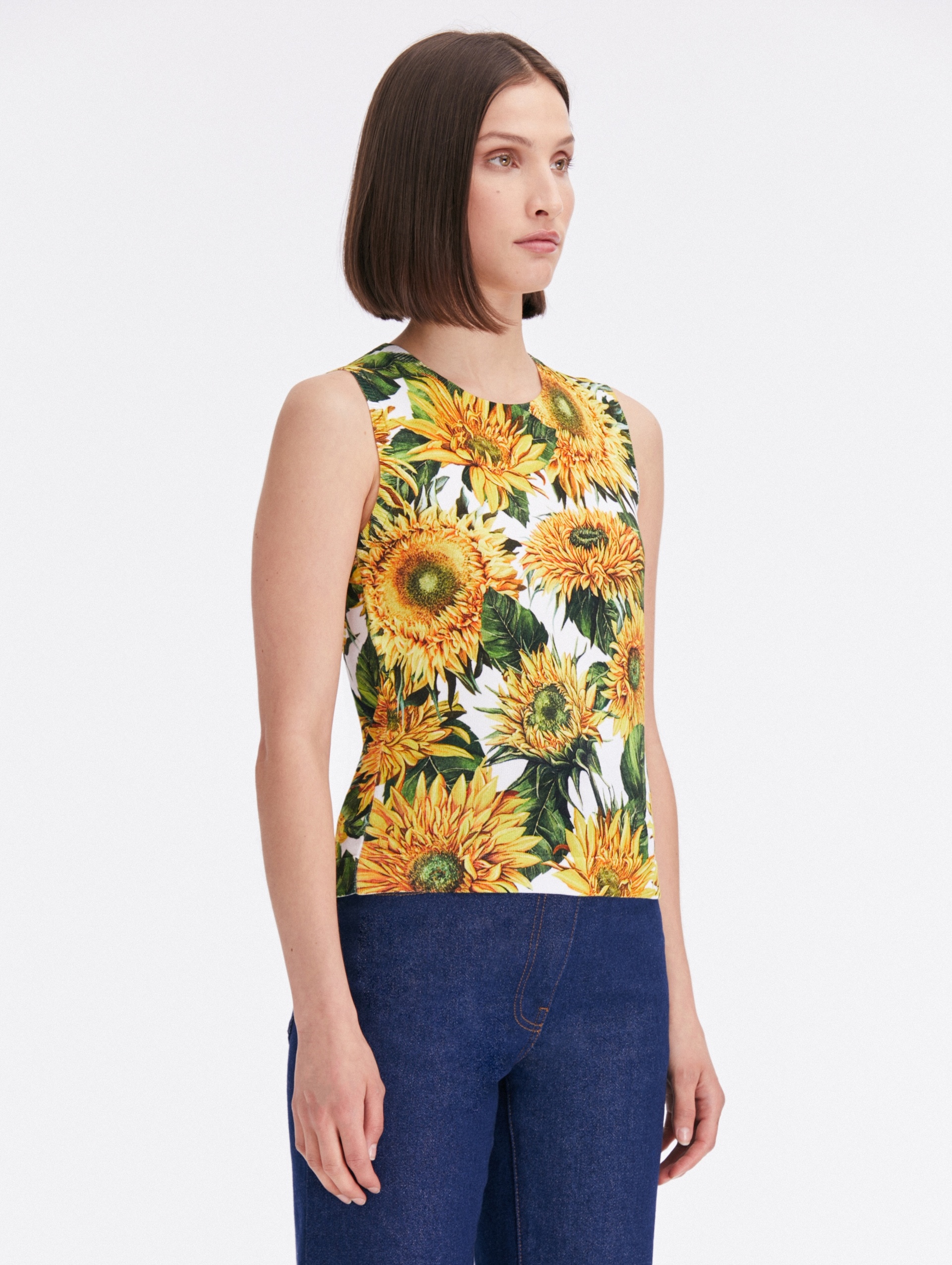 SUNFLOWER PRINTED TANK - 5