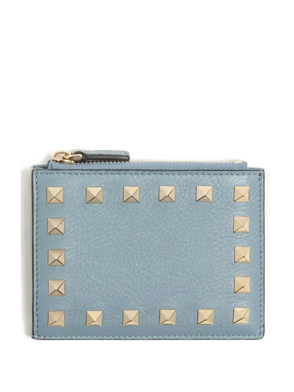 Rockstud grained-leather card holder - 1