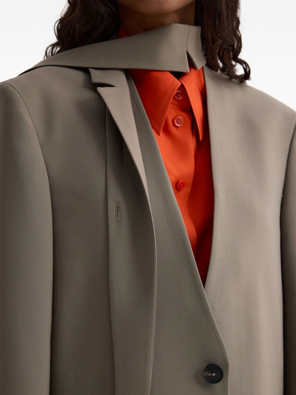 Deconstructed belted blazer - 5
