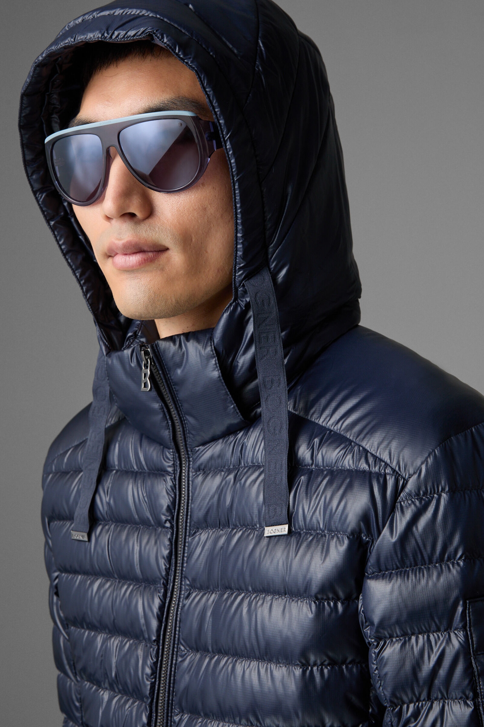 Loke lightweight down jacket in Navy blue - 5