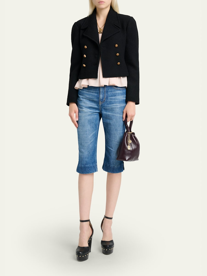 Chloé Spin Mini Tote Bag in Grained Calfskin outlook