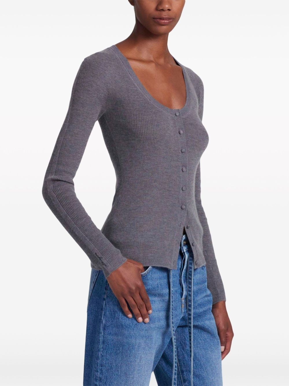 Jones logo-embroidered cashmere cardigan - 3