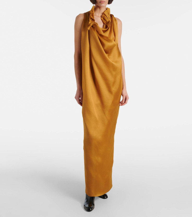 KHAITE Meryl draped silk maxi dress outlook