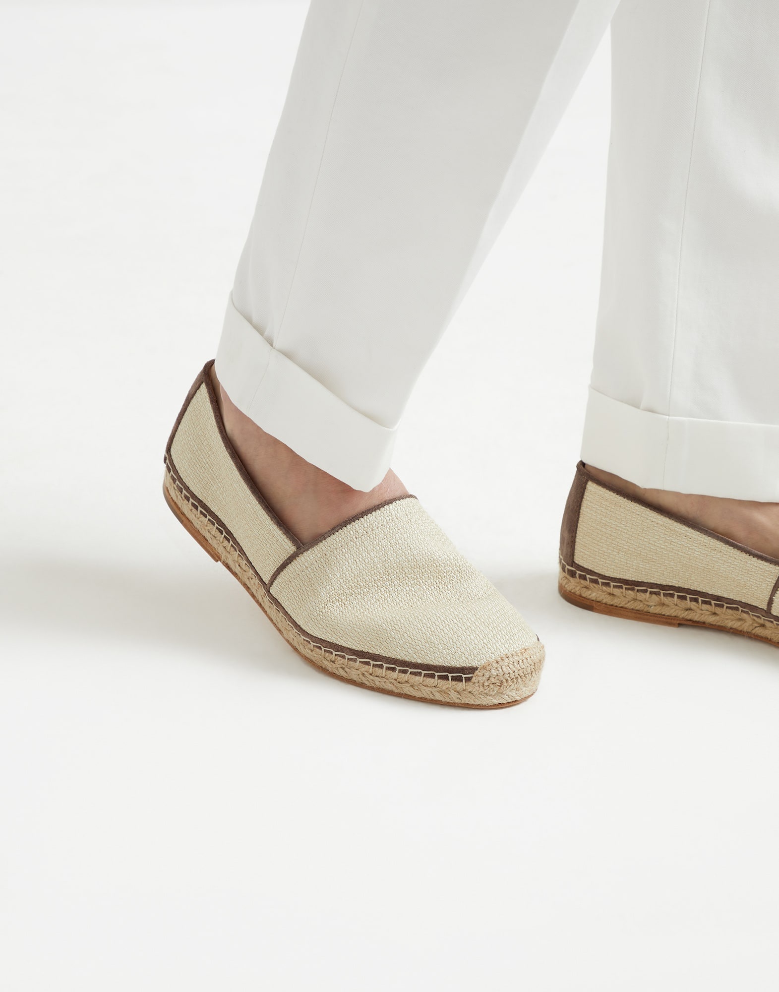 Techno raffia espadrilles with piping - 4