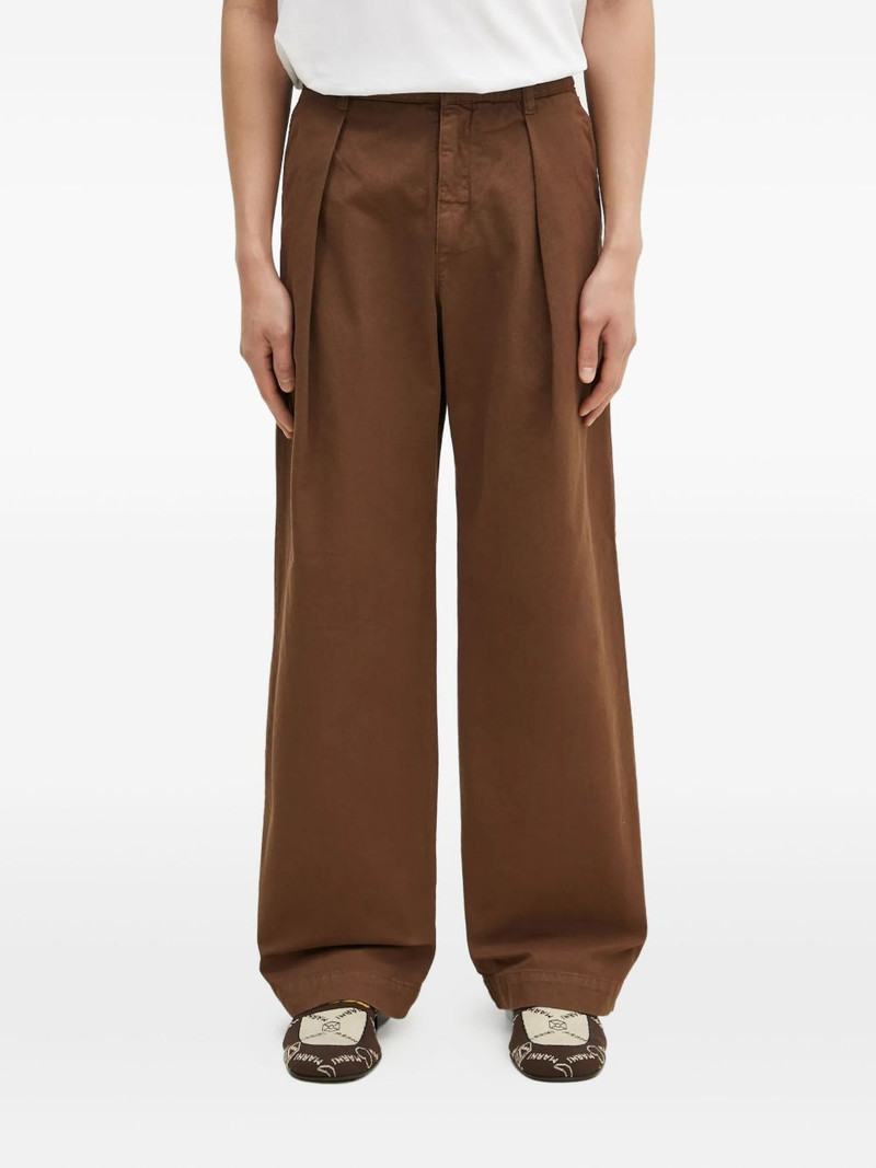 pleated-front trousers 1