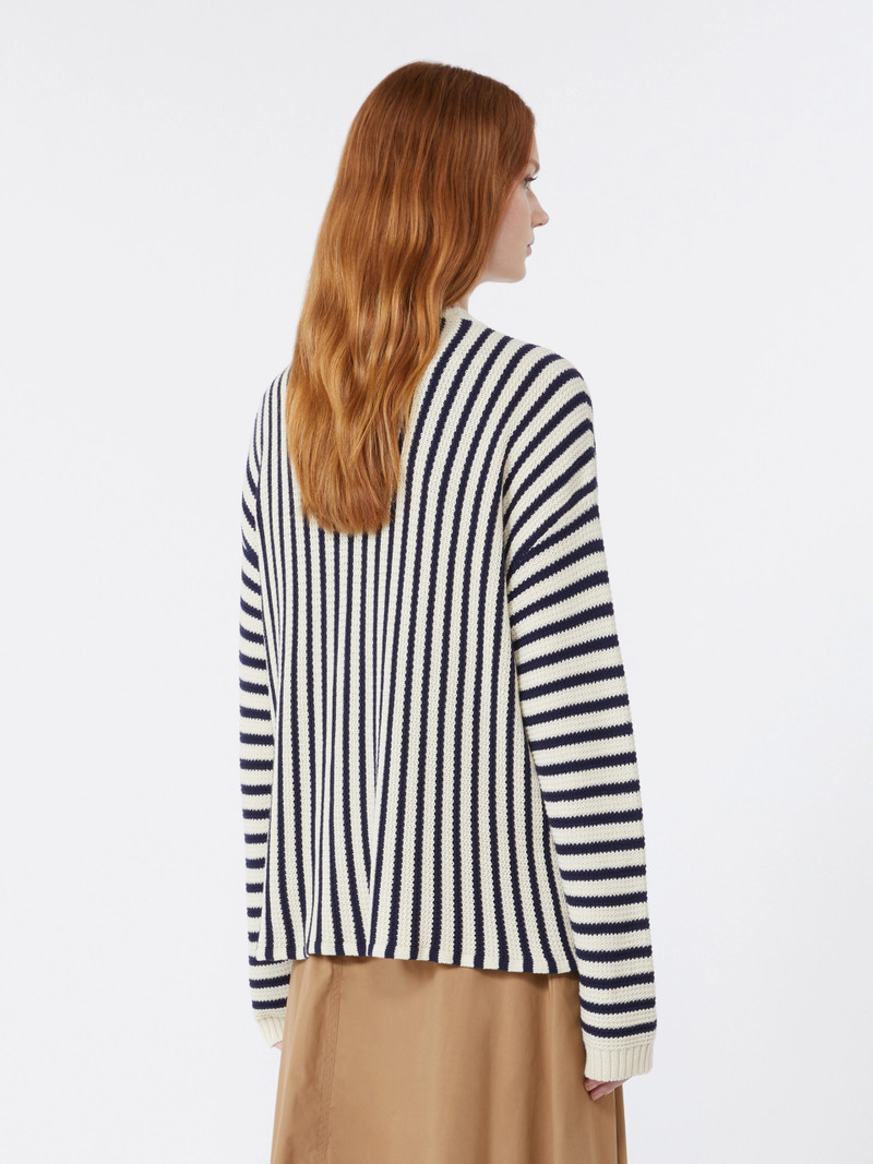 NICCHIA Cotton cordonnet cardigan - NAVY 4