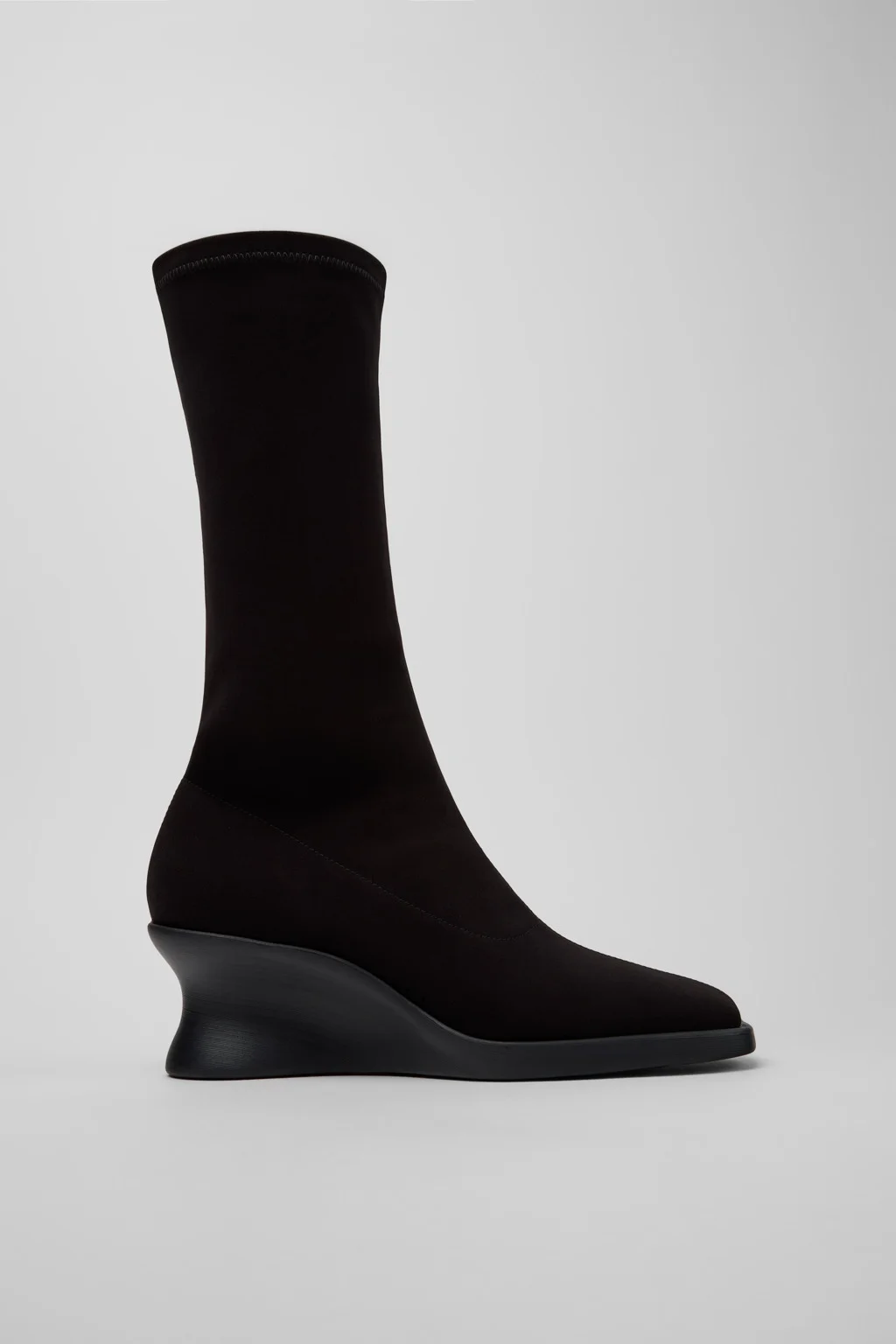 Louise Black Textile Ankle Boots for Women. - 1