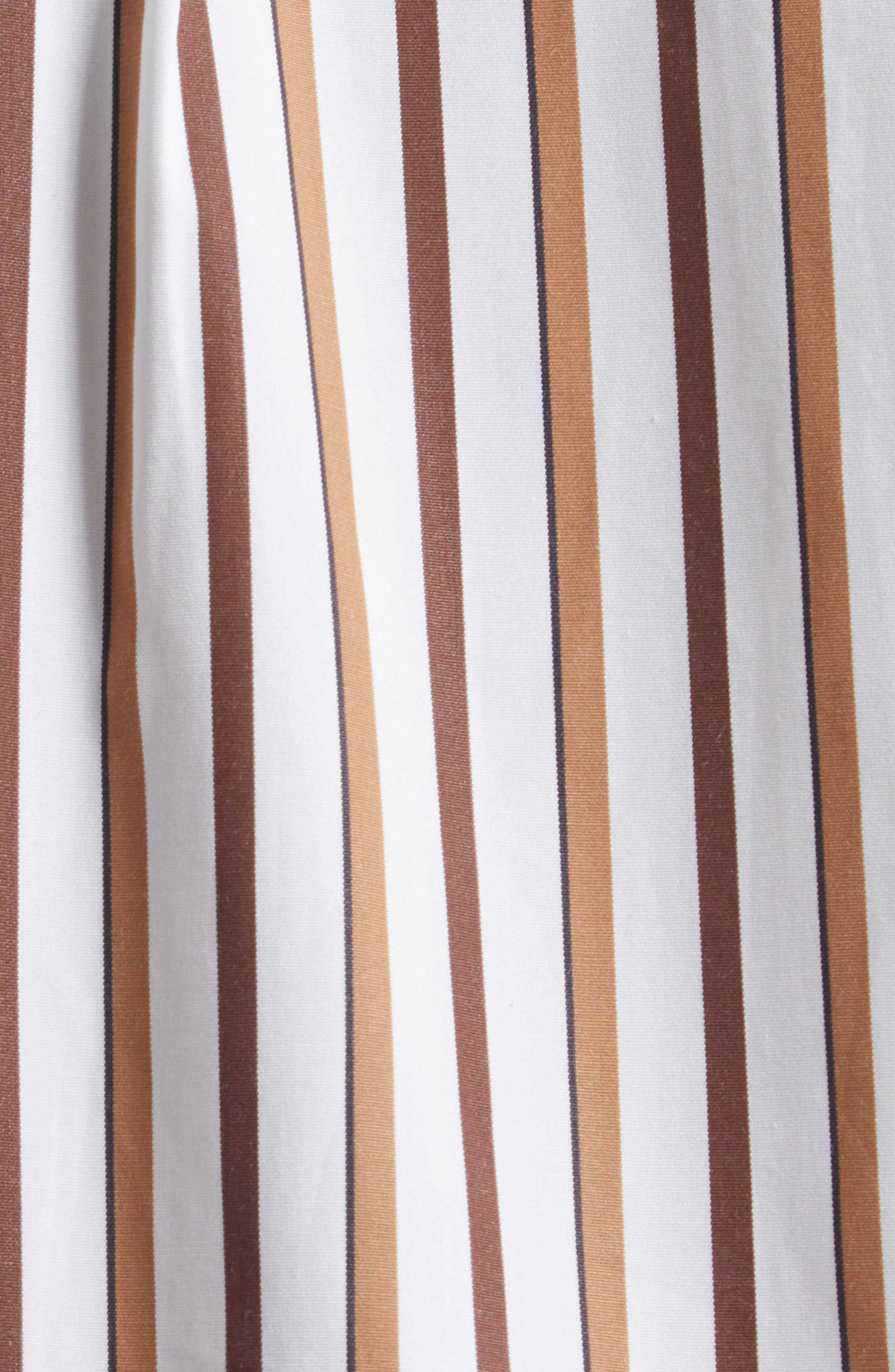 Bottega Veneta Bold Stripe Cotton Poplin Button-Up Shirt in 9070 Chalk/Toffee/Brown at Nordstrom - 7