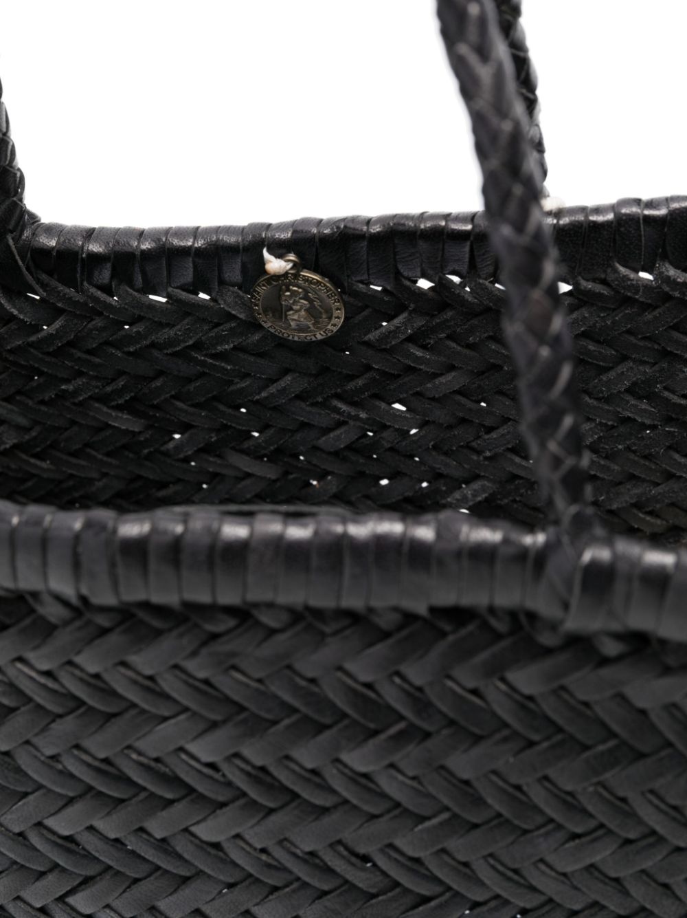Triple Jump Small woven leather tote - 4