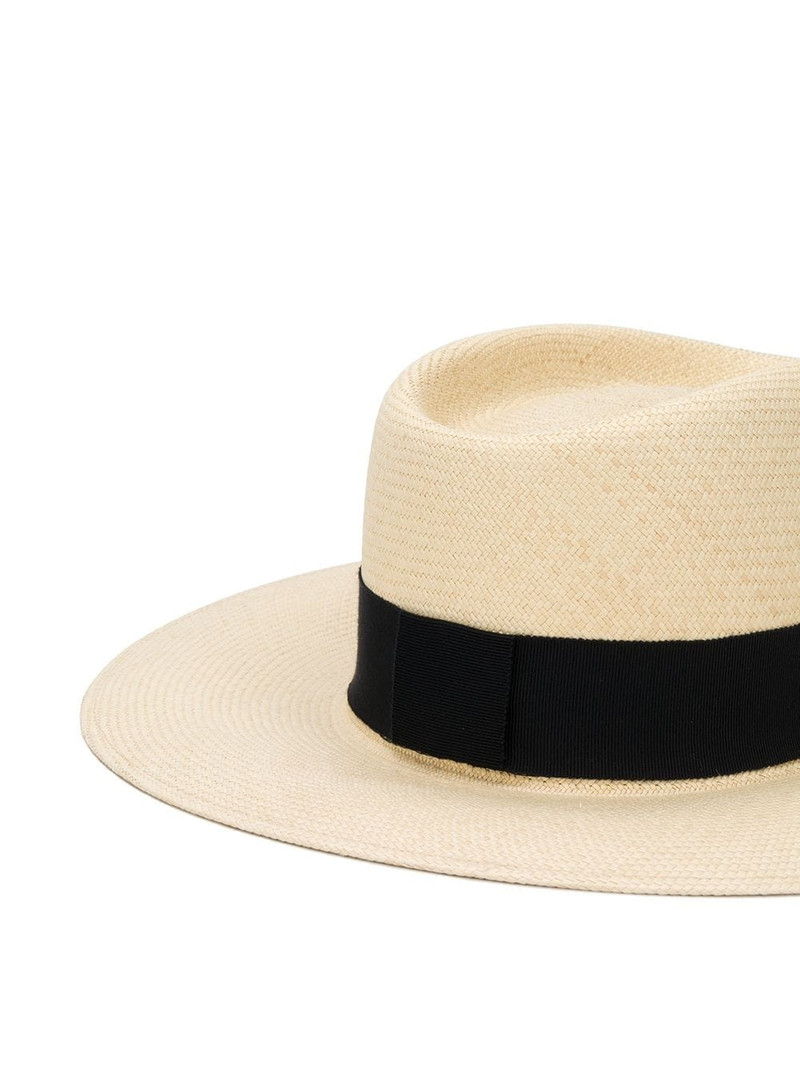 MAISON MICHEL Charles straw Fedora hat outlook