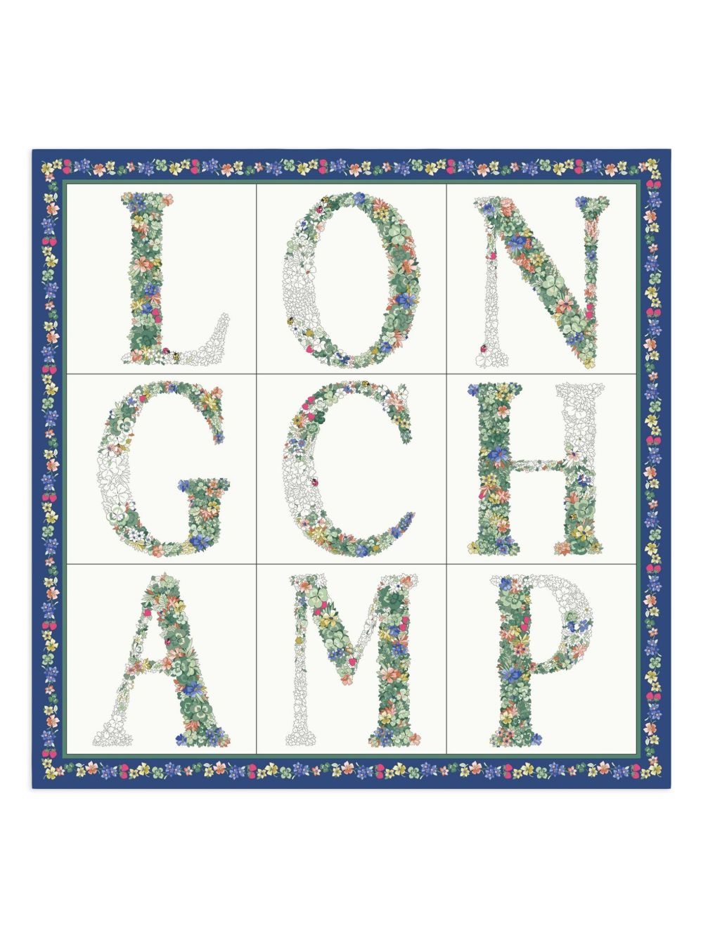 Le Jardin Longchamp silk scarf - 1