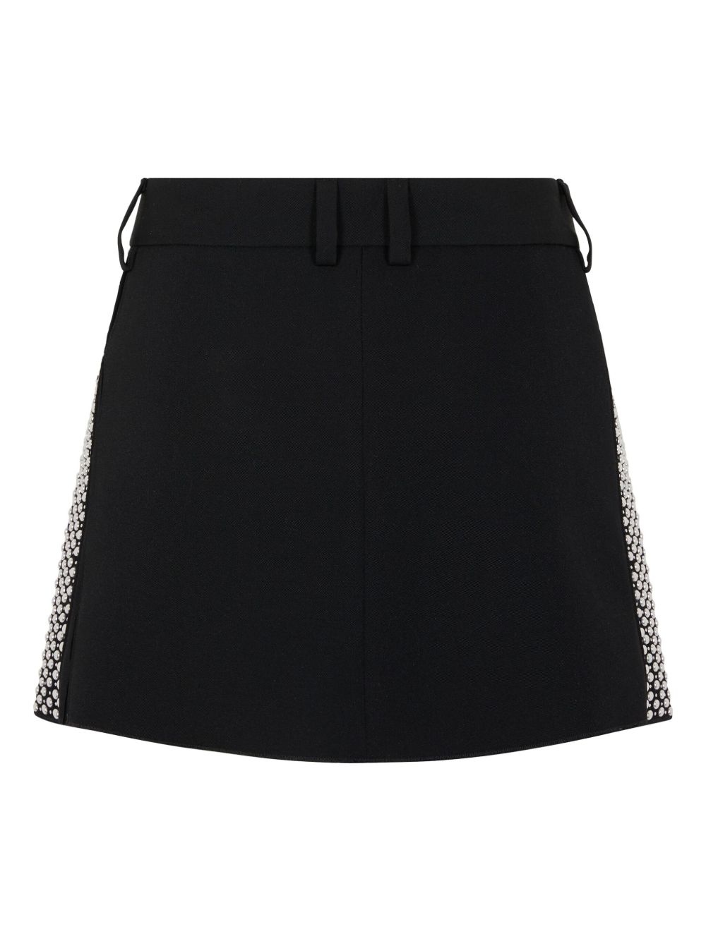 embroidered grain de poudre mini skirt - 2