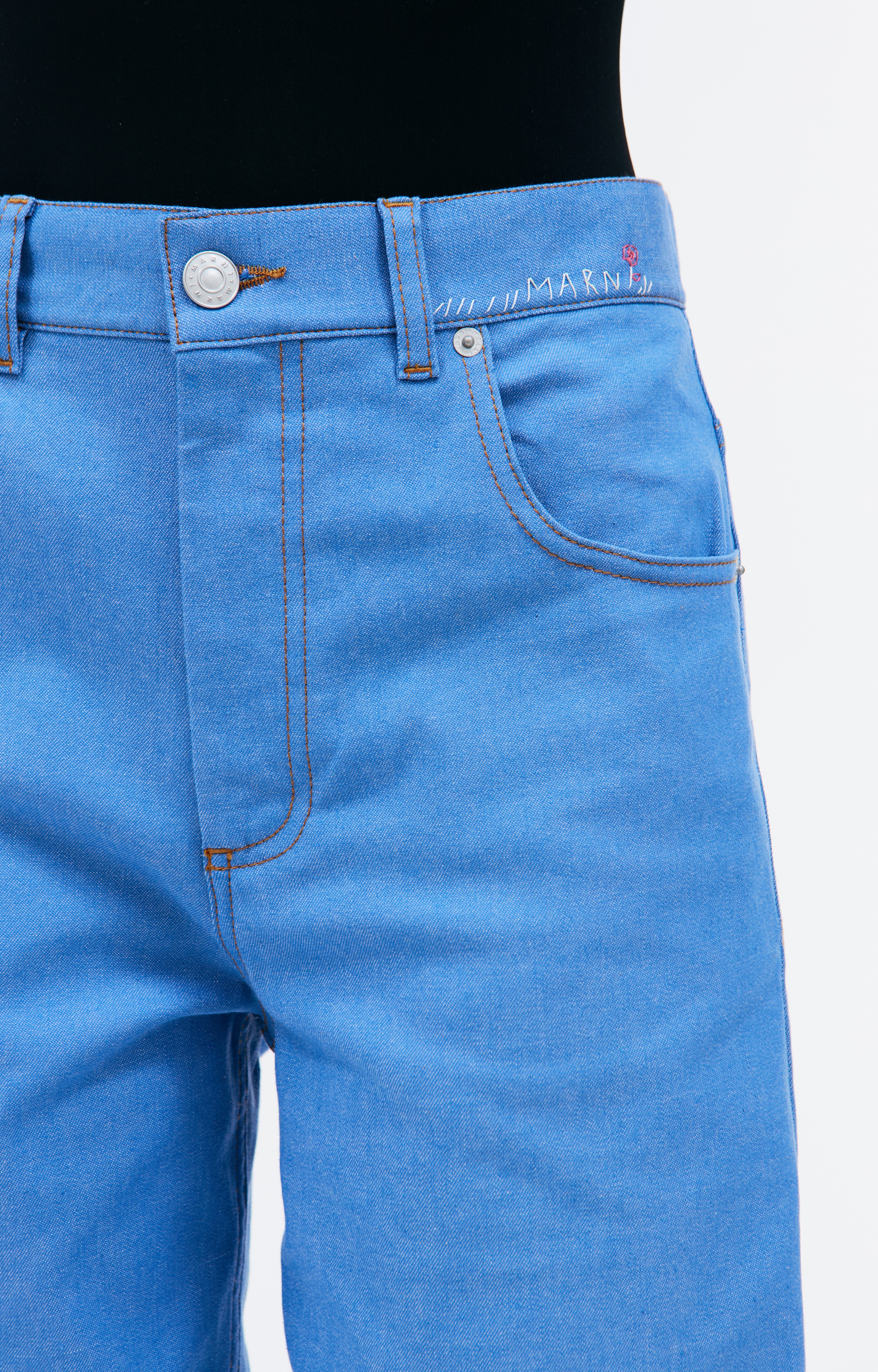 EMBROIDERED LOGO JEANS - 4