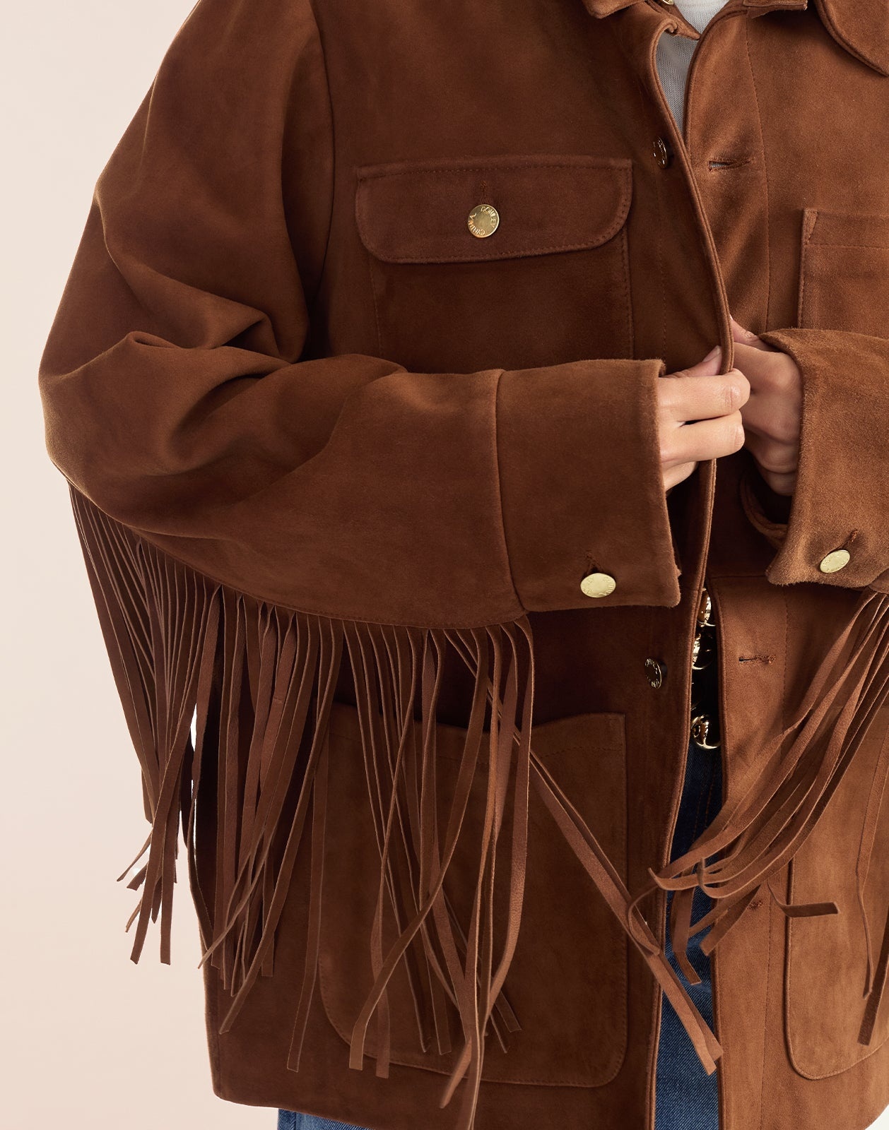 Westward Fringe Suede Jacket - 8