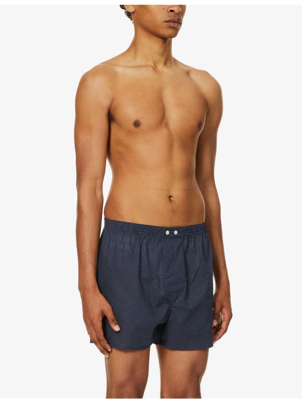 Plaza polka dot-pattern classic-fit cotton boxer briefs - 2