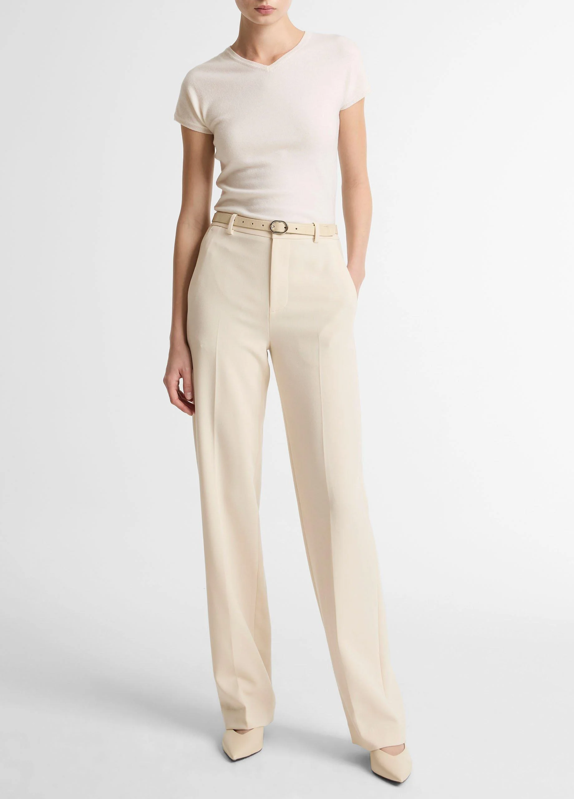 Elsa High-Rise Crepe Straight-Leg Trouser - 1