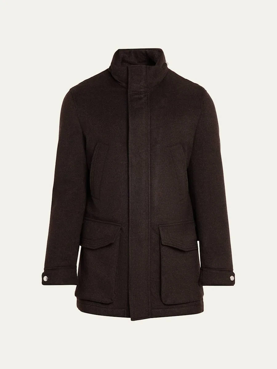 Men's Cashmere Field Coat - 1