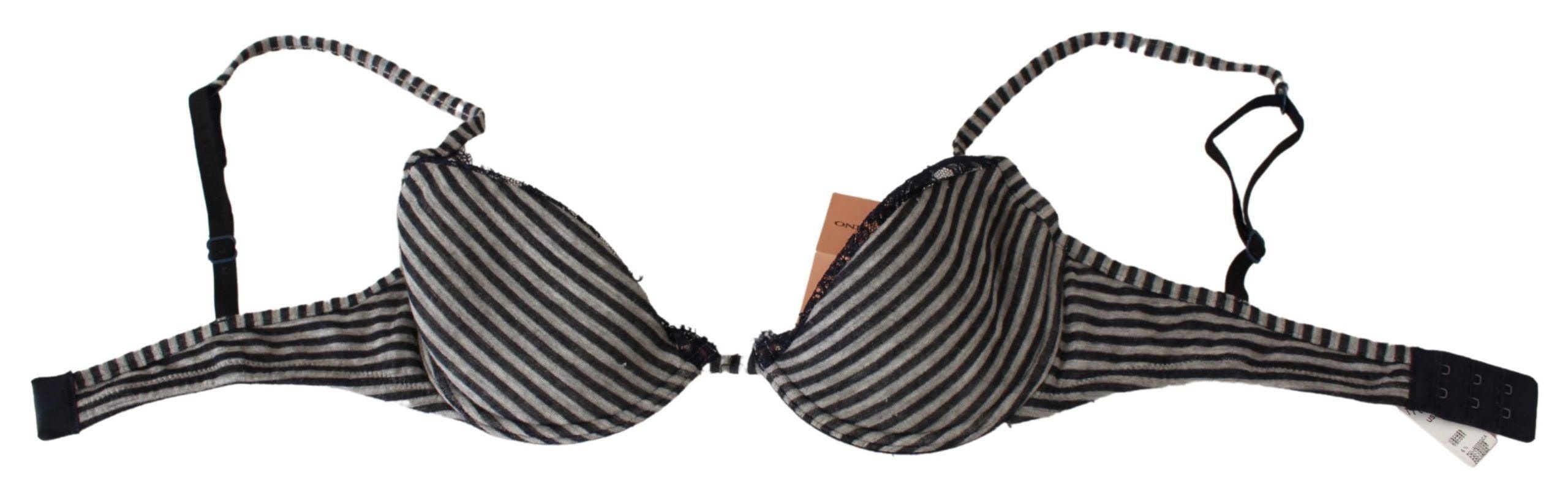 Ermanno Scervino - Ermanno Scervino Blue Stripes Lace Reggiseno Bra Underwear - 4