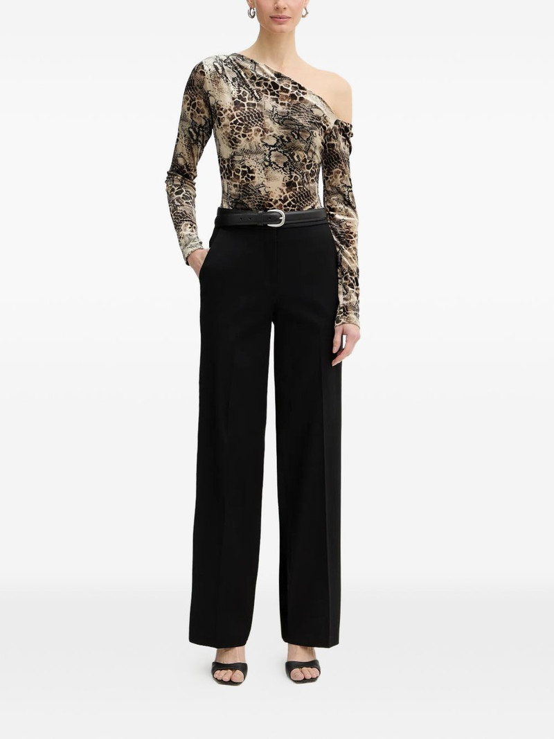 GUESS USA one-shoulder snakeskin-print body outlook