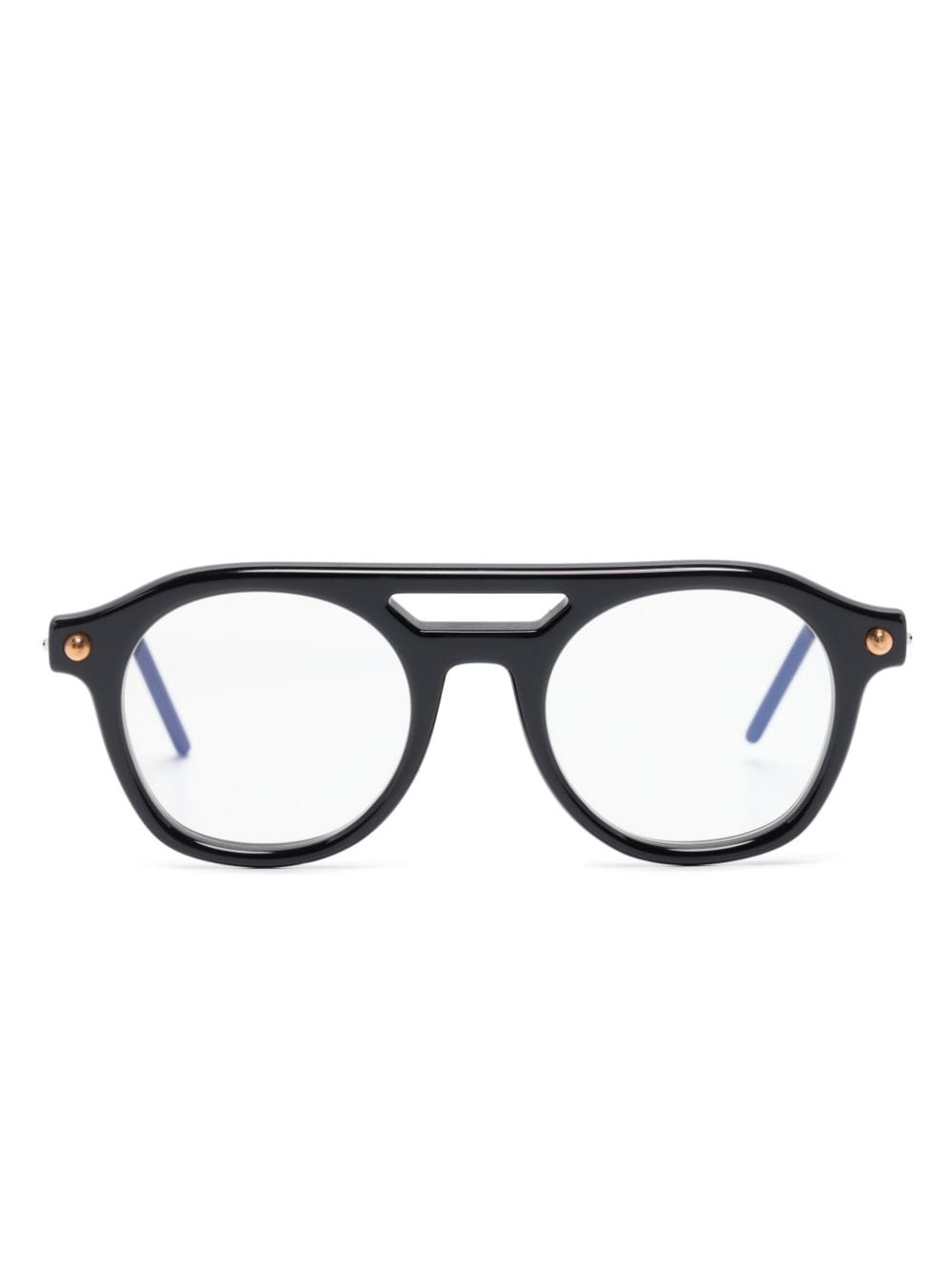 two-tone round-frame glasses - 1
