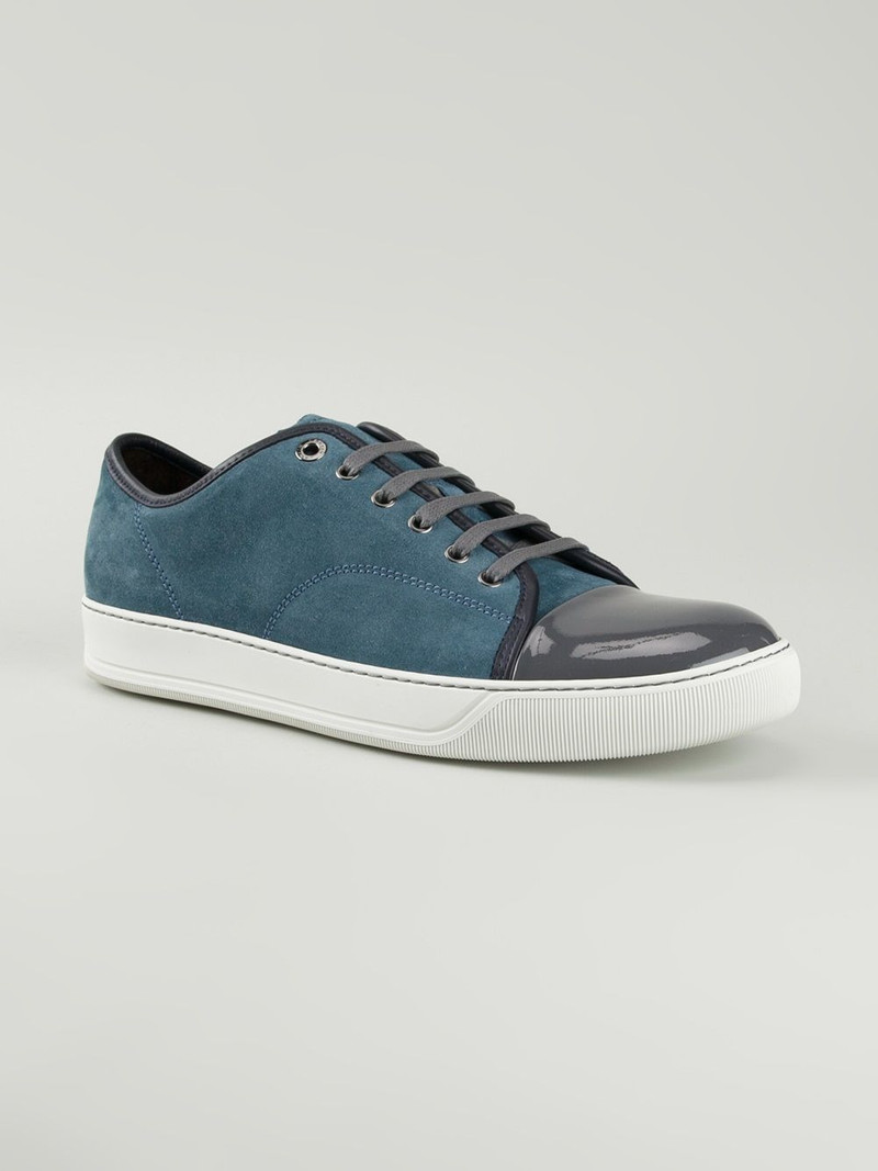 Lanvin contrasted toe cap sneakers outlook