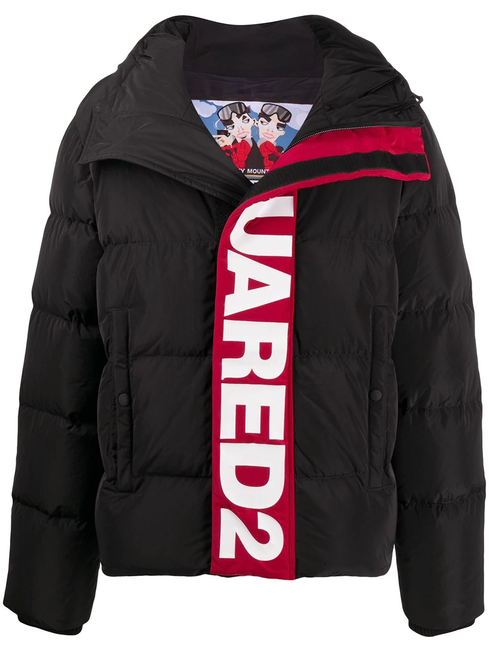 logo padded jacket - 1