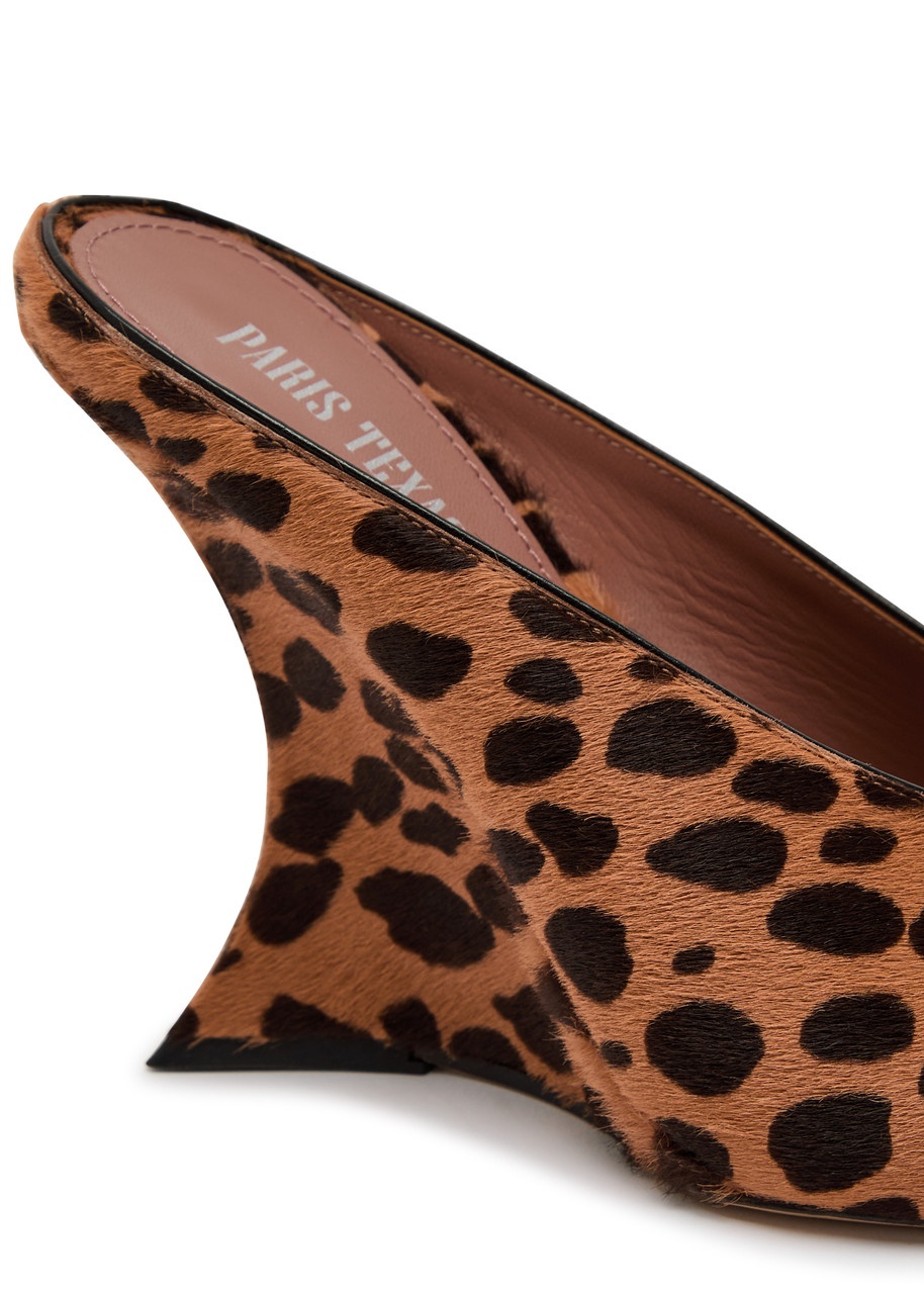 Paris Texas Nina 110 Leopard-print Calf Hair Mules - 4