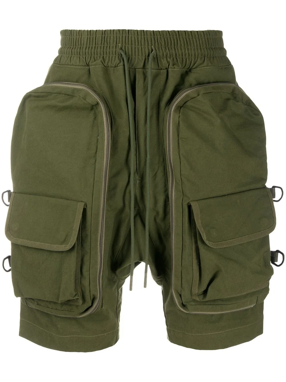 drawstring cargo shorts - 1