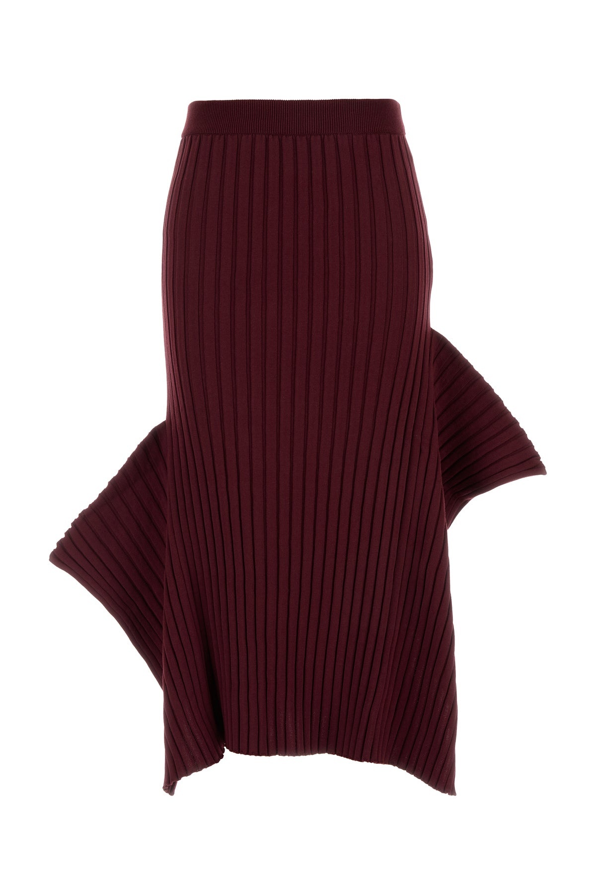 Burgundy cotton skirt - 1