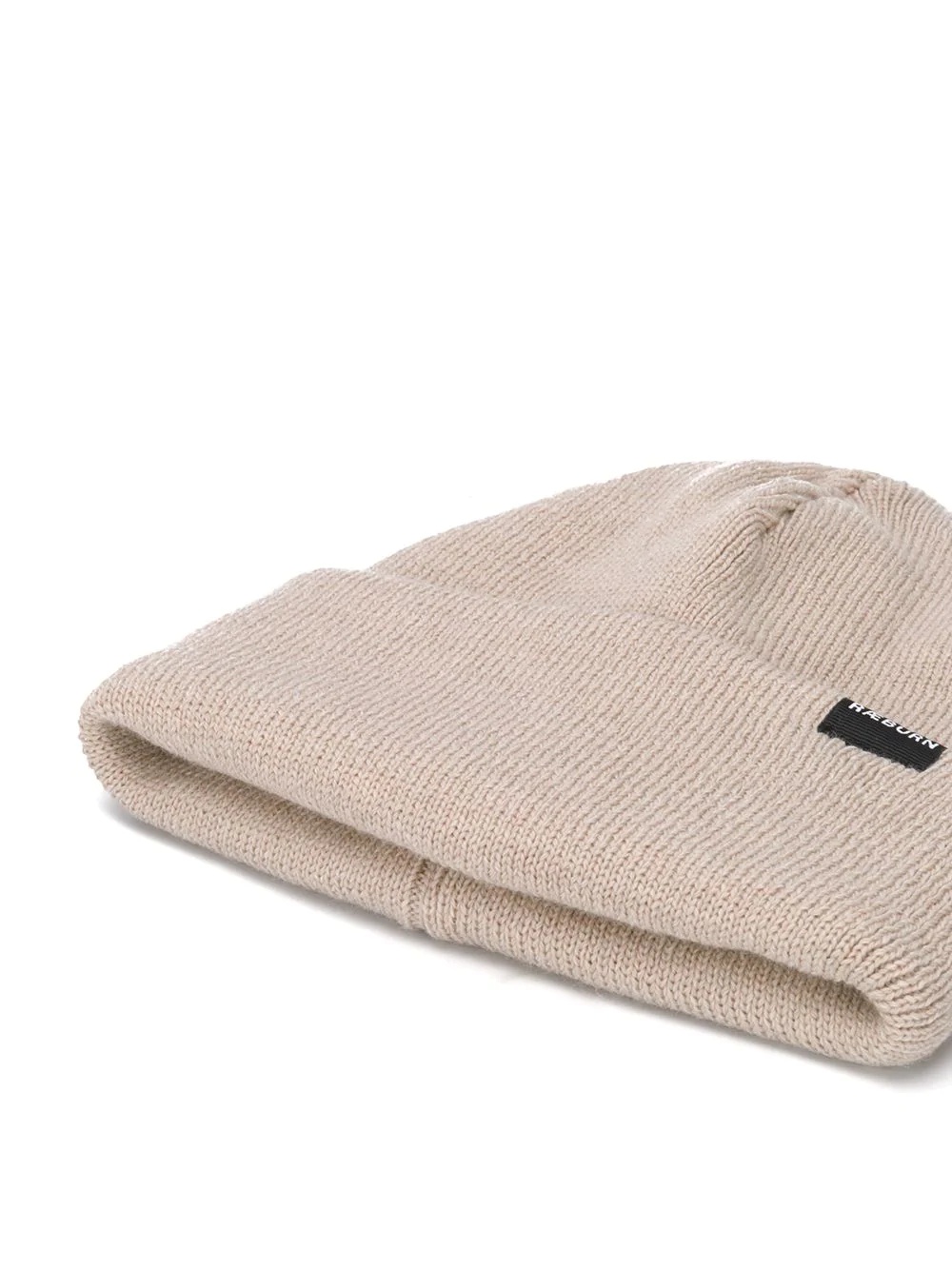 ribbed-knit logo patch beanie  - 2