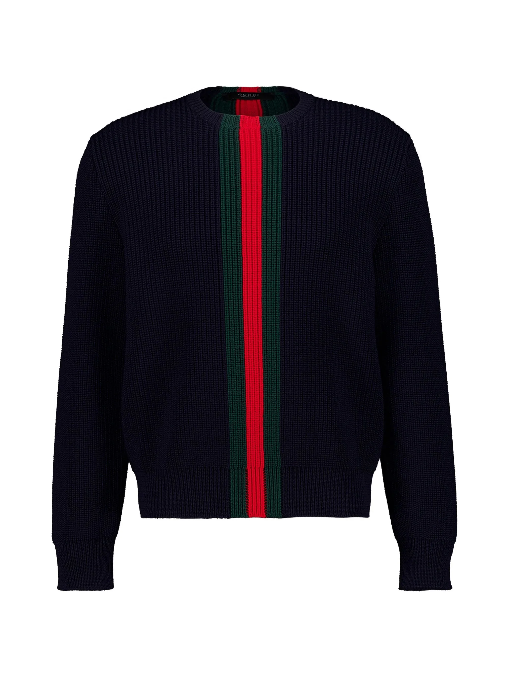 Gucci Web-stripe Ribbed-knit Sweater - 1