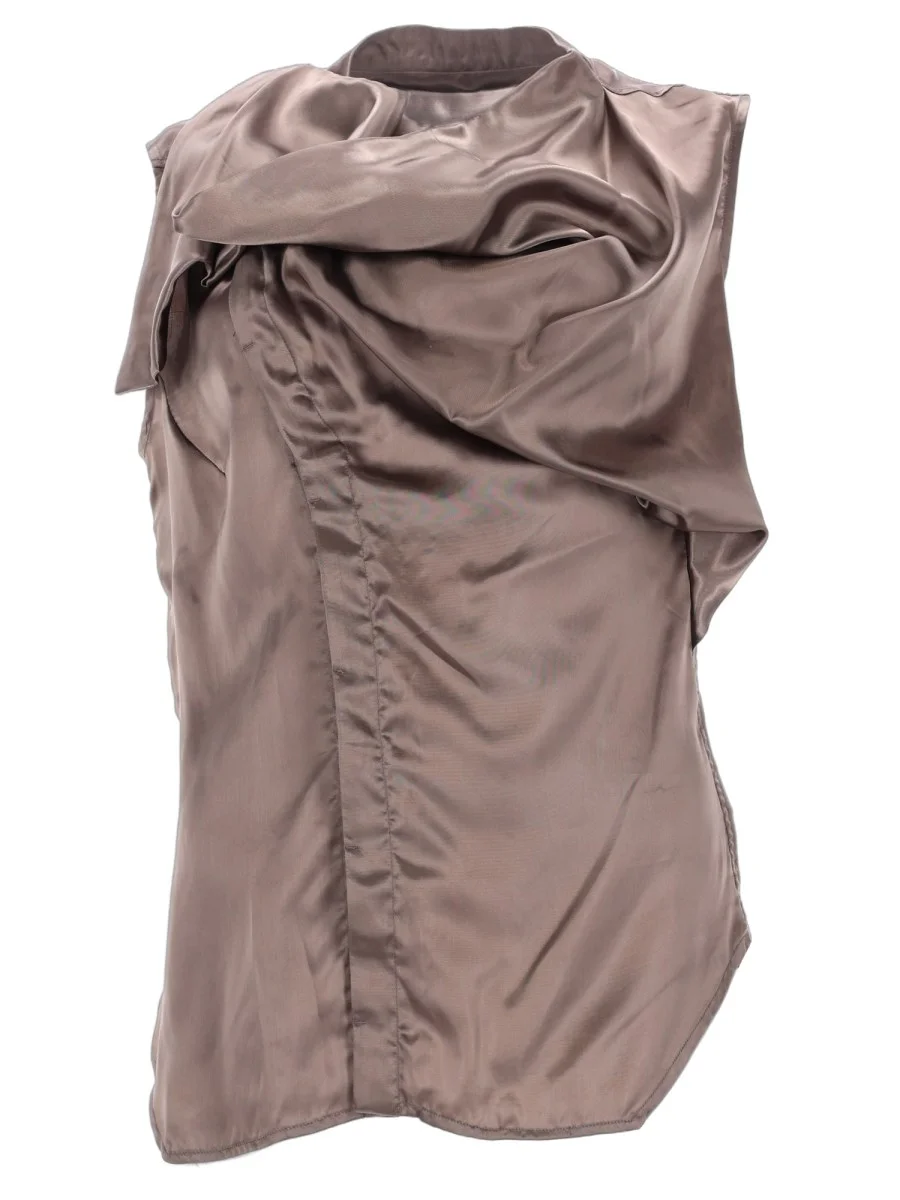 "ISLAND" CUPRO SLEEVELESS SHIRT - 1