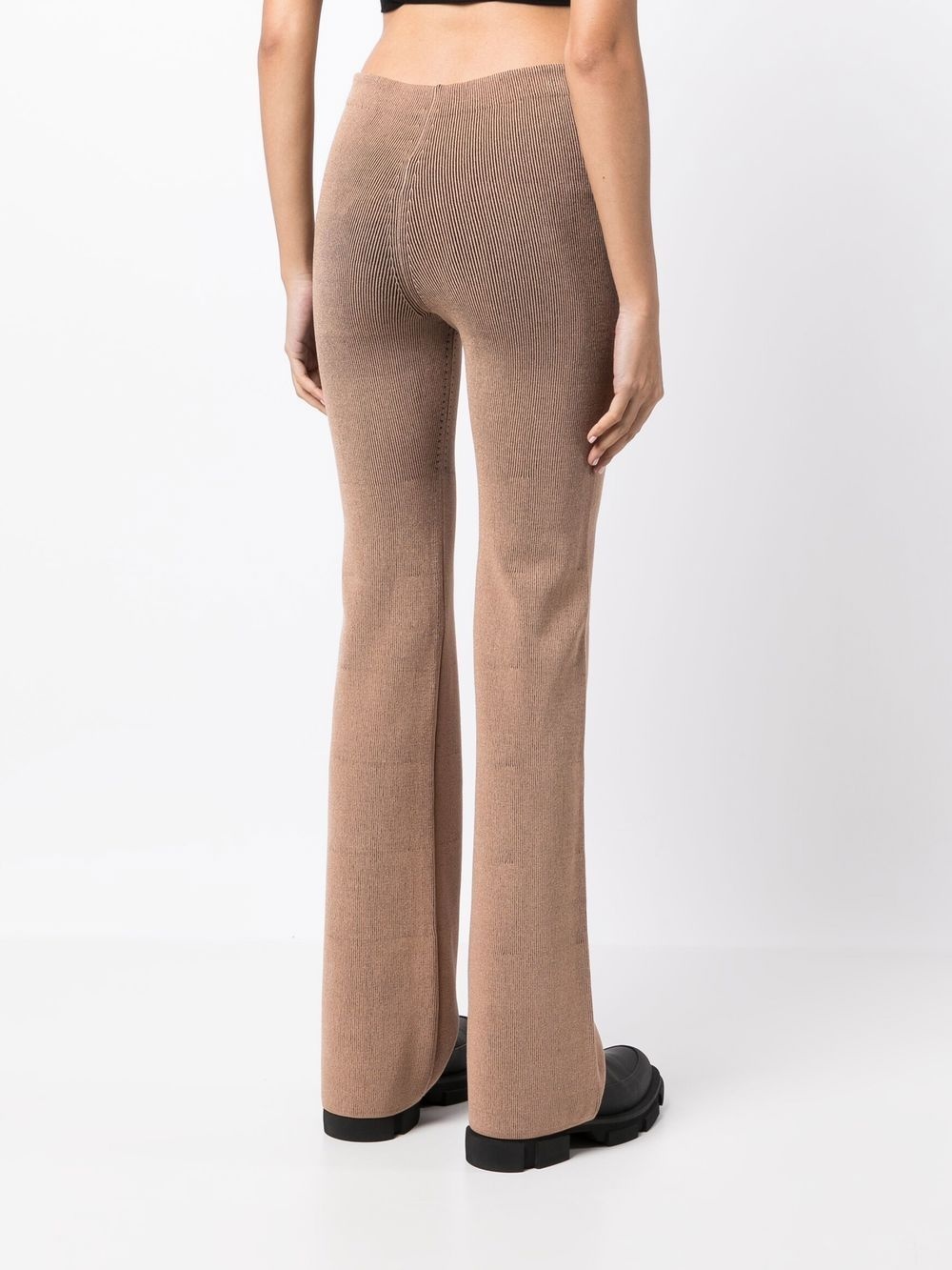 flared cut-out detail trousers - 5