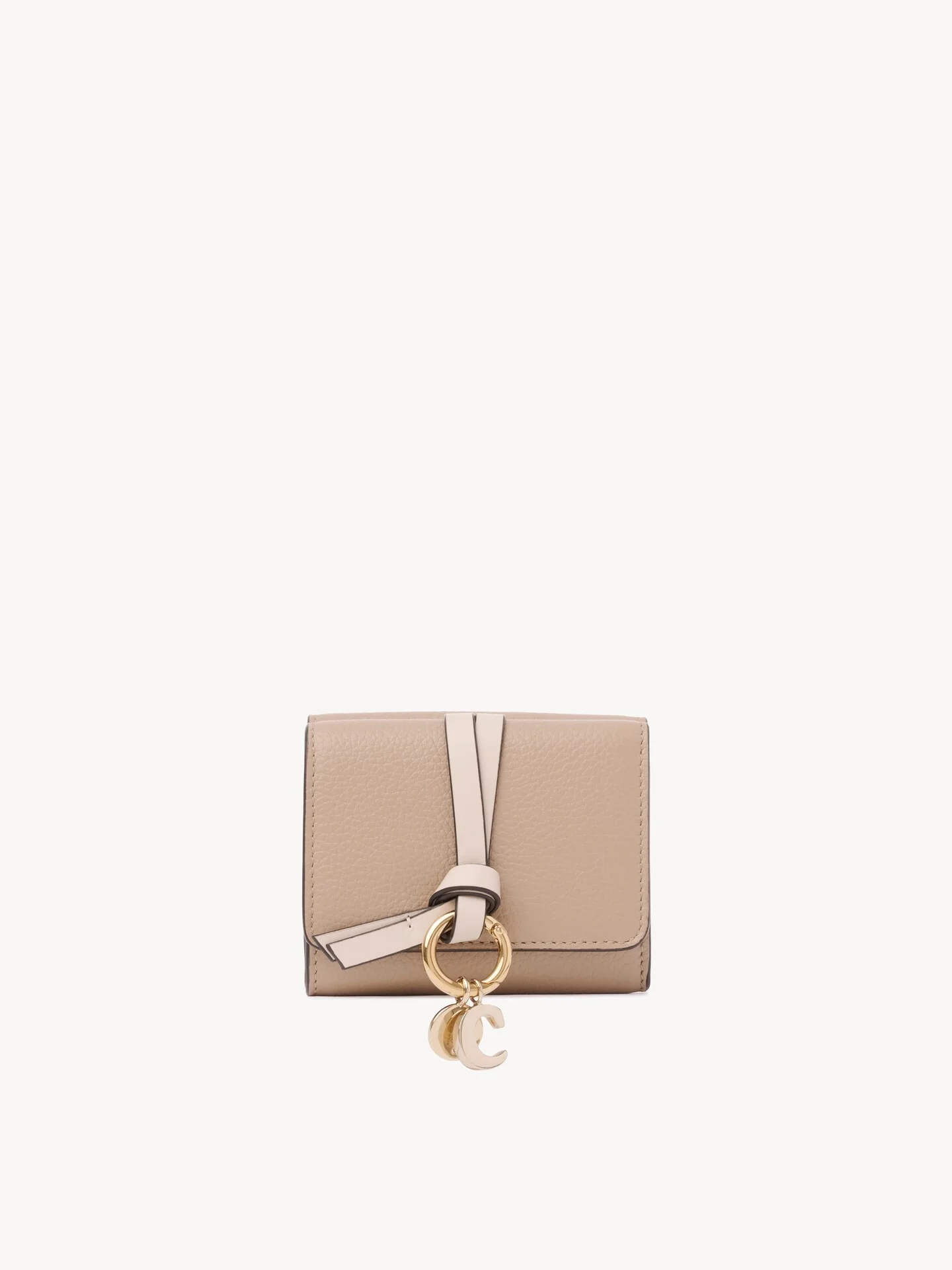 MINI ALPHABET TRI-FOLD IN GRAINED LEATHER - 1